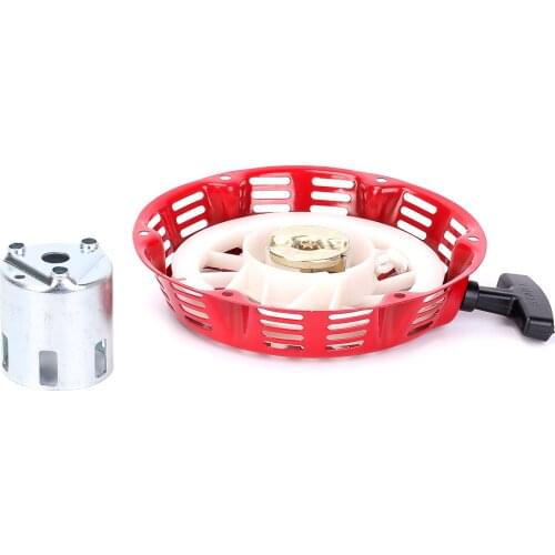 Recoil Pull Starter+Start Cup Assembly Replacement For Honda GX340/390 Generator,188/190F Lawn Mower Garden Machinery Parts Set