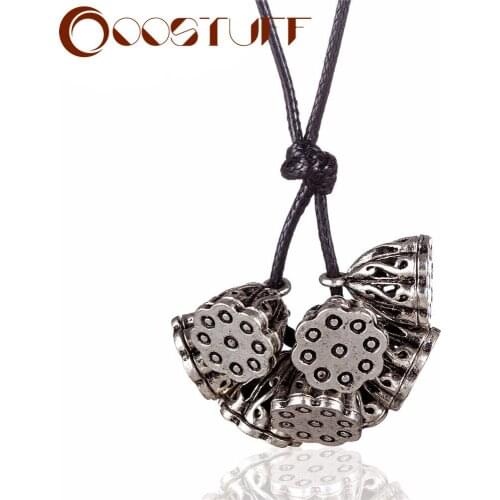 Vintage Plant Jewelry for Women necklaces & pendants Long Rope Chokers Jewellery Suspension Lotus Beads Pendant 2021 New Arrival