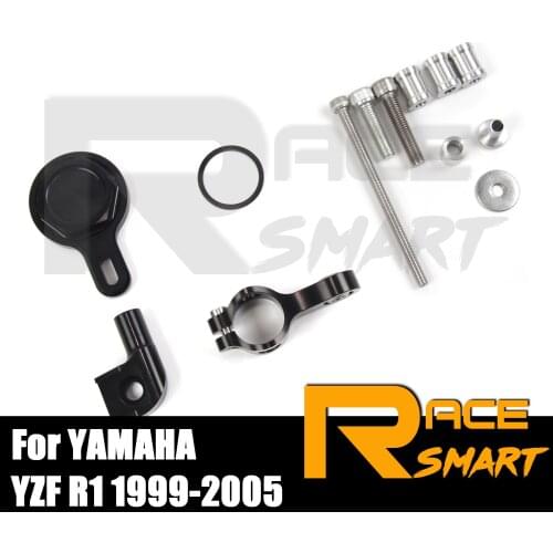 YZF-R1 1999-2005 1 Set Motorcycle Stearing Damper Stabilizer Bracket For YAMAHA 2000 2001 2002 2003 2004 YZFR1 YZF R1 Black Gold