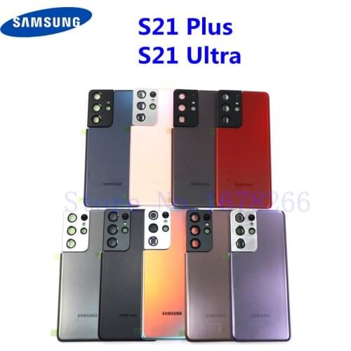 SAMSUNG Galaxy S21 Ultra G996 S21 Plus G998 Back Rear S21+ S21U Battery Back Cover Door Housing Camera Glass Lens Frame