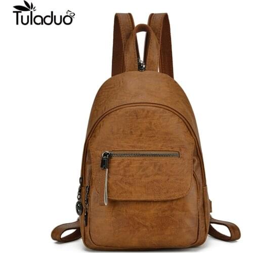 Womens PU Leather Simple Fashion Small Backpack Girls Fashion Casual Tassel Bags High Quality Female Shoulder Bag Backpacks Fo