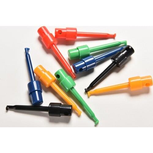 10PCS/Set Lead Wire Kit Test Hook Clip Grabbers Test Probe SMT/SMD for Multimeter Mixed Color