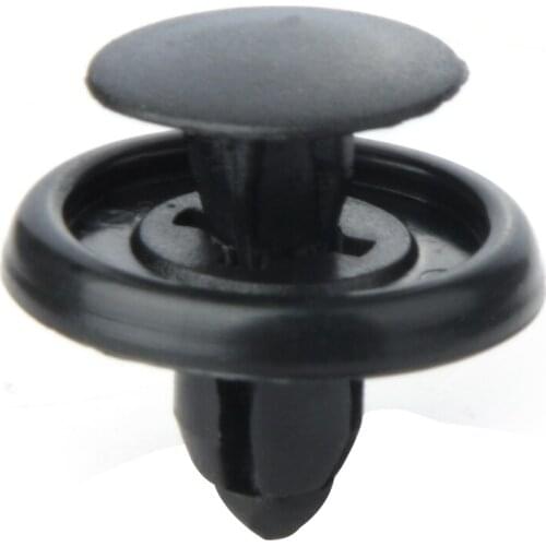 100pcs Car Fastener fit 7mm Dia Hole Black Push Retainer Rivets Clips for Toyota Automobile Door Bumper Fender Cover Trim Clips