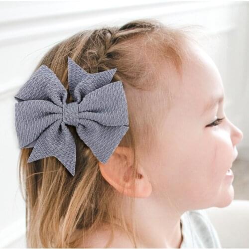 2021 Girls Candy Color Hair Bow Hairpins Large Fabric Hair Bow Nylon Hair Bands for Girls Toddler Barrettes Pinzas Para El Pelo