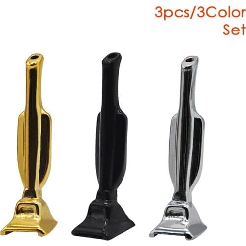 3pcs Metal Vacuum Snuff Snorter Sniffer Rocket Hooter Snuff Tube Smoke Tobacco Pipe Mill Hoover Sniff Smoking Accessories