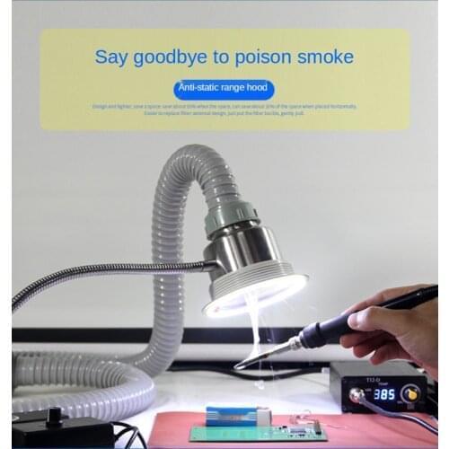30W DC3-12V TBK Anti-Static Solder Smoking Absorber ESD Fume Extractor Repair Welding Tool Soldering Iron Smoke Evacuator