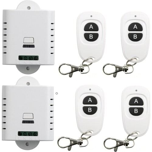 AC 85v 110v 120v 220v 250V 1CH wireless remote control switch 2 receiver +4 transmitter