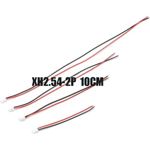 Free shipping 10pcs single head XH2.54 2P connect cable electronic wire cable Pitch 2.54mm 10cm length