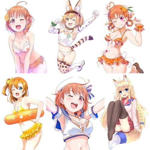 Three Ratels bikini girl lovely Sexy girls PVC Anime sticker for car hood laptop motor gift home decora decals
