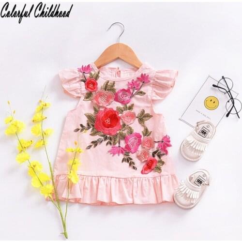 Newborn Baby Girl 1 Year Birthday Dress flowers Toddler Girl Christening Dress Infant Princess Party Dresses For Girls 4T