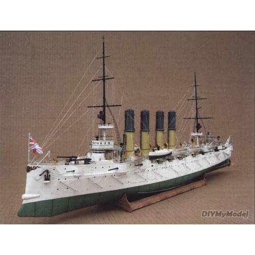 DIYMyModeI 1:200 Scale Russian Cruiser Wariag Ship DIY Paper Model Kit Puzzles Handmade Toy DIY