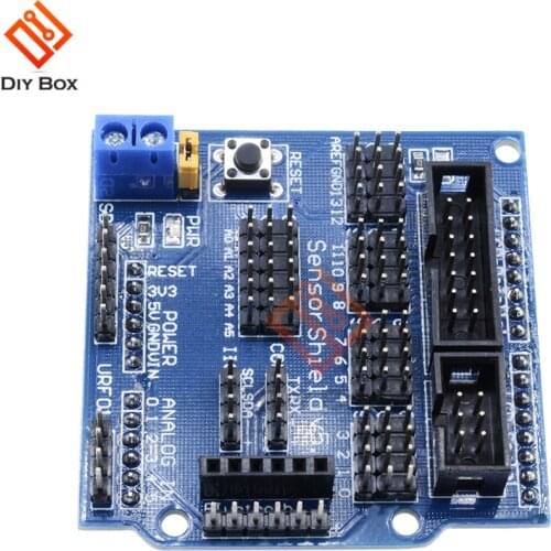 For Arduino MEGA Duemilanove Sensor Shield V5 Digital Analog Module Servo Motor