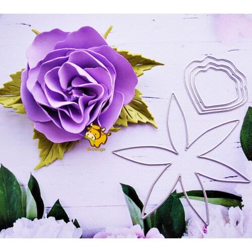 Eustoma Flower Metal Cutting Dies Stencils Template For DIY Scrapbooking Embossing Paper Cards Album Making Craft Dies Cut New