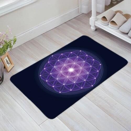 Purple Life Flower Doormat Non-slip Rug Soft Bath Mats Bathroom Supplies Carpet Living Room