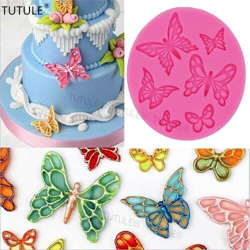 Gadgets - kinds butterfly silicone Mold Fondant Gum Paste Chocolate Craft Mold For Resin Polymer Clay Metal Clay,porcelain mold