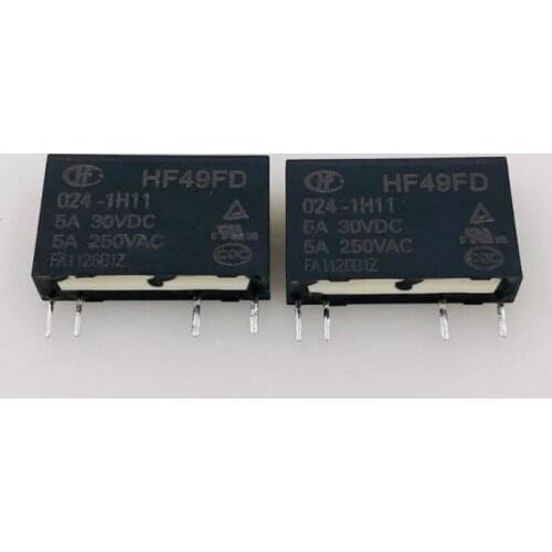 HF49FD-024-1H11 24VDC 5A250VAC relays