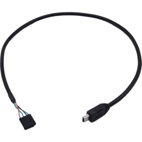 1pcs Mini USB 5 Pin Male to Dupont 5 Pin Female Header PCB Motherboard Adapter Cable 50cm/1.5ft