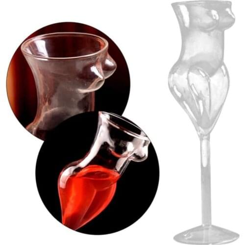 Creative Body Shape Glass Cup Wine Shot Glass Cup Whiskey Glasses Sexy Lady Body Shape Chest Beer Cup for Vodka Whiskey Beer