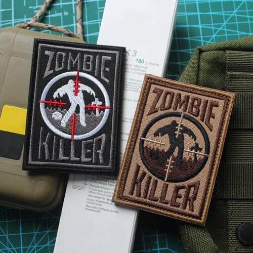 Bloody Ghost Skull Patch Zombie Hunter Killer Team Velcro Armband Sniper Outbreak Military Tactical For Backpack Jacket