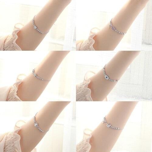 Love Swan Silver Bracelet 925 Sterling Silver Bracelet Women Fashion Demon Eyes European and American Jewelry Bracelet Women