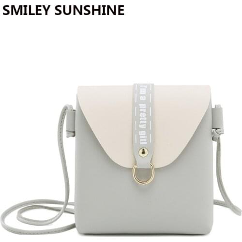 SMILEY SUNSHINE Cute Mini Shoulder Crossbody Bags for Women 2018 Pu Leather Small Messenger Bags Ladies Phone Hand Bags Purses