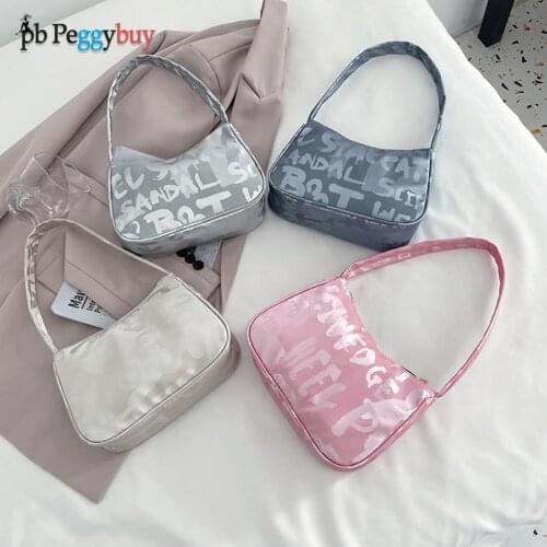 Fashion Women Handbags Retro Women Letters Printed Solid Color Chain Underarm Bags for Women 2021 Travel Shopping