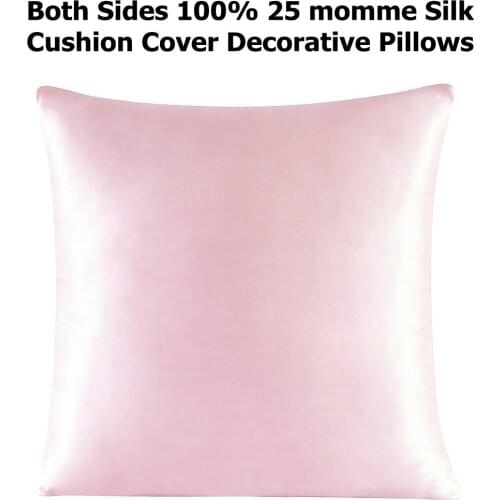 25Momme 100% Silk Cushion Cover Decorative Pillows 40x40cm 60x60cm Pillow Cover Home Decoration Funda Cojin For Living Room