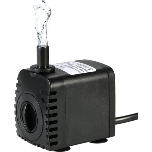 600L/H 8W Submersible Water Pump for Aquarium Tabletop Fountains Pond Water Gardens Hydroponic Systems with 2 Nozzles AC220-240V