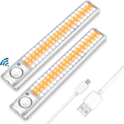 Dimmable 22/30/40CM Under Cabinet Light Motion Sensor Cupboard Wardrobe Night Lamp Closet Light For Kitchen Bedroom Backlight
