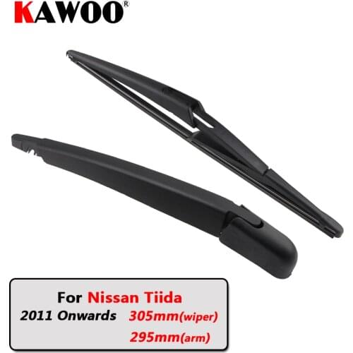 KAWOO Car Rear Wiper Blade Blades Back Window Wipers Arm For Nissan Tiida Hatchback (2011 Onwards) 305mm Auto Windscreen Blade