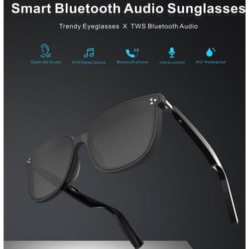 New Brand Smart Bluetooth Audio Eyeglasses Anti-blue Polarized lens Sunglasses Waterproof Music & Call BT5.0 TWS Smart Eyewear