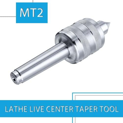 MT2 0.001 Steel Silver Lathe Live Center Taper Tool Live Revolving Milling Center Taper Machine Accessories