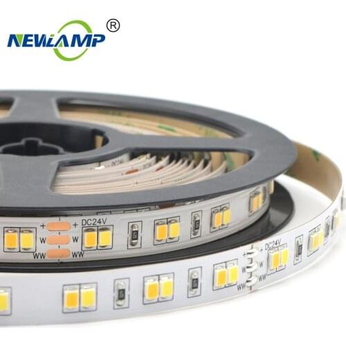 2835 CCT LED Strip DC24V Adjustable CCT LED strip 112Led/m CRI>90 White PCB Board LED flexible strip 24W /M 5m/lot
