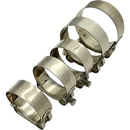 New Universal Duty Stainless Steel Motorcycle Exhaust Banjo Clamp Clip For Slip-on Type Motorcycle Muffler Silencer