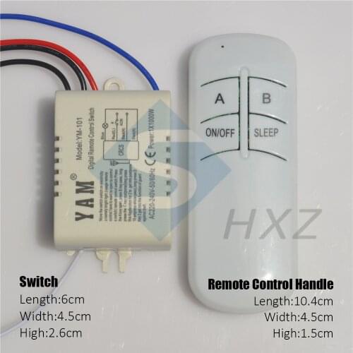 1 Channel Digital Remote Control Light Switch Wireless ON/OFF Remote Control Switch for Light Bulb Chandelier 220V