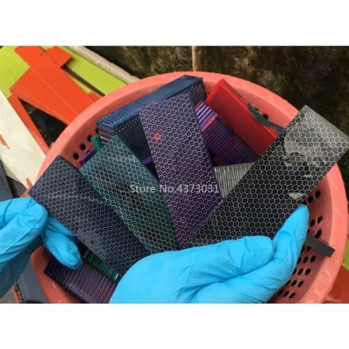 1piece C-Tek Knife handle DIY material plate Resin material Snake grain Honeycomb pattern Slingshot handle