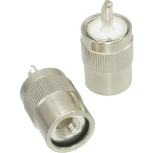 10pcs Connector PL259 UHF male Plug solder for RG5 RG6 LMR300 RG304 COAXIAL