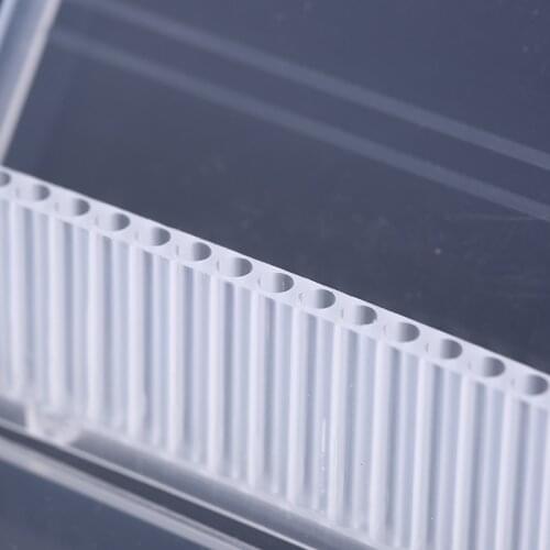 20 Hole Transparent Acrylic Nail Brushes Box Use For 3/32" Bits Drill Accessories Plastic Display Stand Container