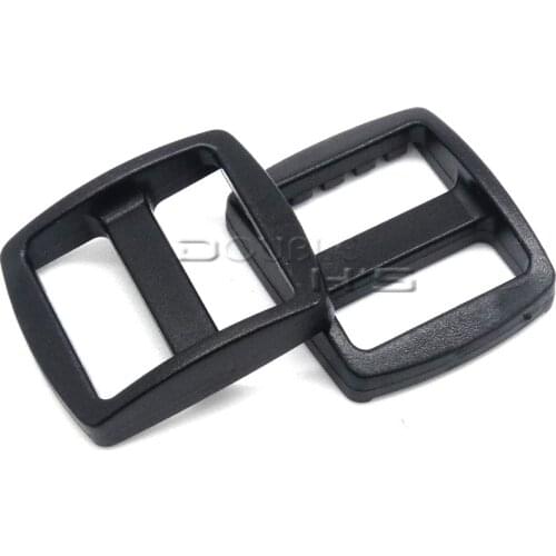 20pcs/lot 5/8" Plastic Slider Tri-Glide Adjust Buckles Backpack Straps Webbing 16mm Black