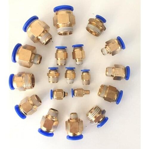 40pcs/lot PC4-M5 4mm thread M5 air straight hose pneumatic fitting One touch tube quick pipe connector black color high quality