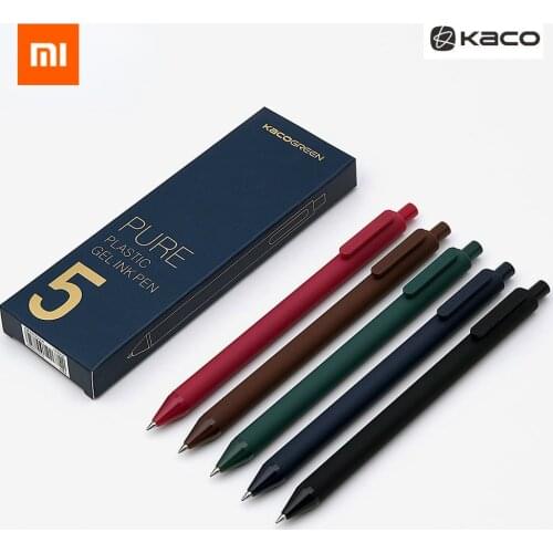 5pcs/set Youpin KACO Neutral Pen Mixed 0.5mm Pen Core Grinding and Painting Office Stationery For Student