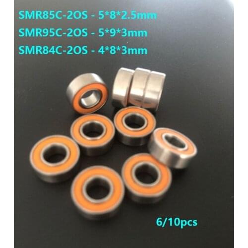 6/10pcs SMR85C-2OS SMR95C-2OS SMR84C-2OS ABEC-7 Stainless Steel hybrid Si3N4 ceramic ball bearings fishing reel