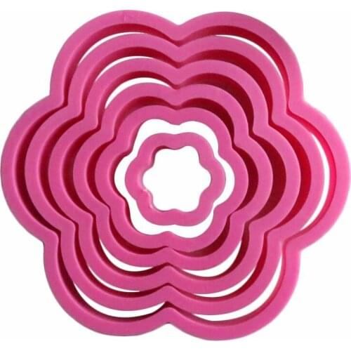 6pcs plum blossom fondant cake pressing mold flower baking mold cutting biscuit cookie mold