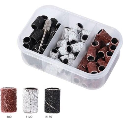 80# 120# 180# Options Nail Sanding Ring Bands for Nails Drill File Machine Supplies Sand Circle C1FF