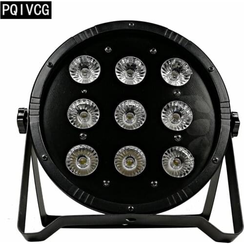 9x12w rgbw plastic flat par light rgbw 4in1 dmx512 flat par led par lights professional disco equipment