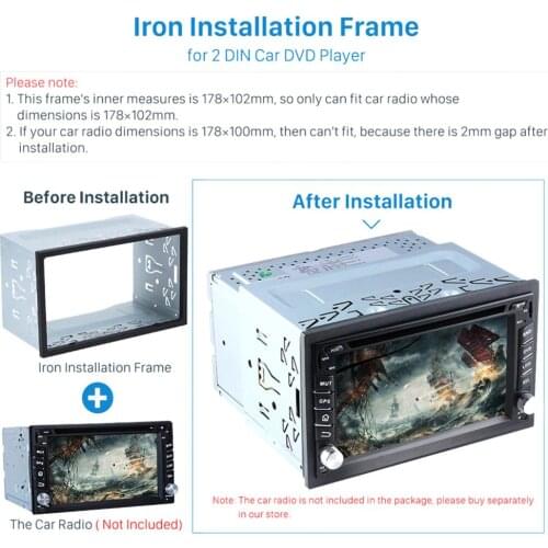Din Cage Car Box Radio Car Bracket Dvd Player Frame Mounting Plate Unit 2 Hardware Accessories High Quality