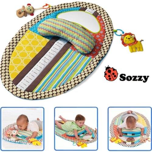 Sozzy Baby Play Mat with Cute Cartoon Animal Plush Doll Multifunctional Crawling Big Size Mat Baby Toys
