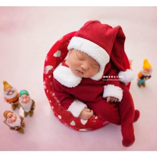 Baby Seat Christmas Sofa Infant Photography Prop New Year Theme Shooting Newborn Baby Posing Container New Arrival