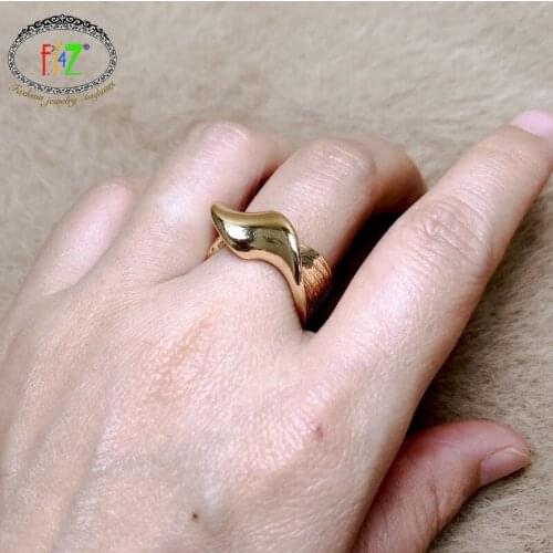 F.J4Z Fashion Women Ring Punk Alloy Twisted Top Band Rings Ladies Party Jewelry Gifts Wholesale anillos de mujeres Dropship