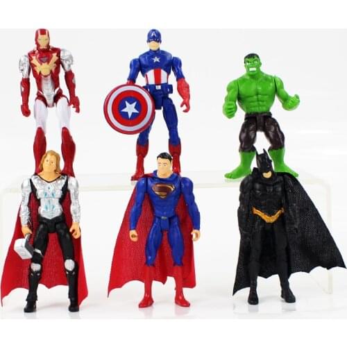 10-11cm Avengers Infinity War Thor Hulk Captain American Iron Man PVC Super Hero Figure Toys